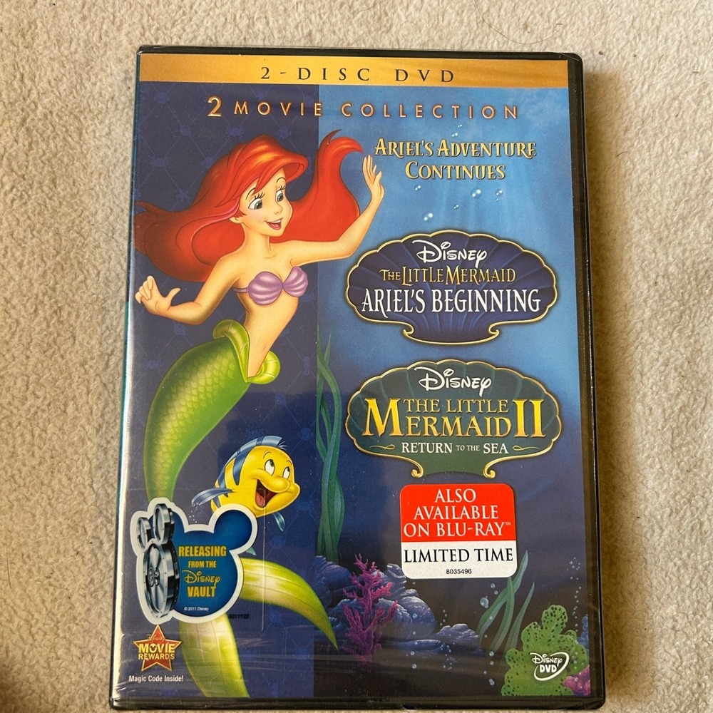 Little Mermaid Ariel's Beginning & II Return To The Sea 2013 2-Movie DVD
